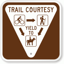 Trail-Courtesy-Yield-To-Sign-K-8263